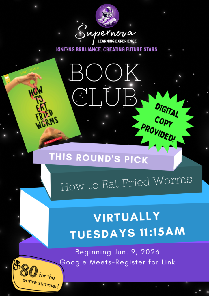 how to eat fried worms book club summer 2026 (a4)