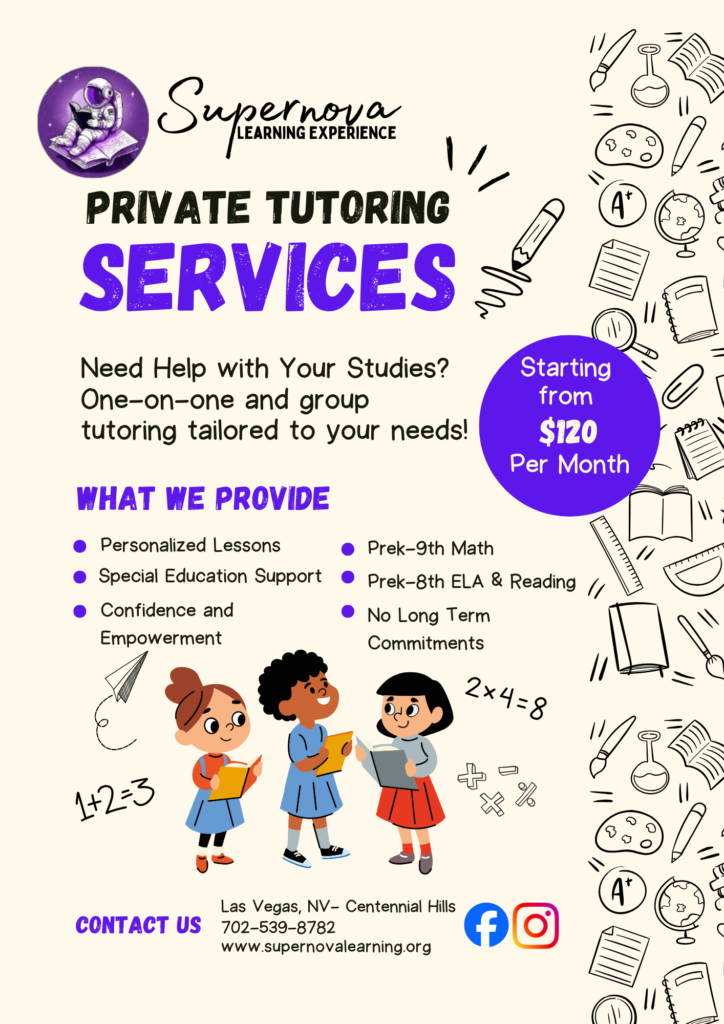 private tutoring services flyer (a4)